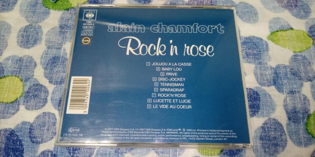 ALAIN CHAMFORT ROCK’N ROSE