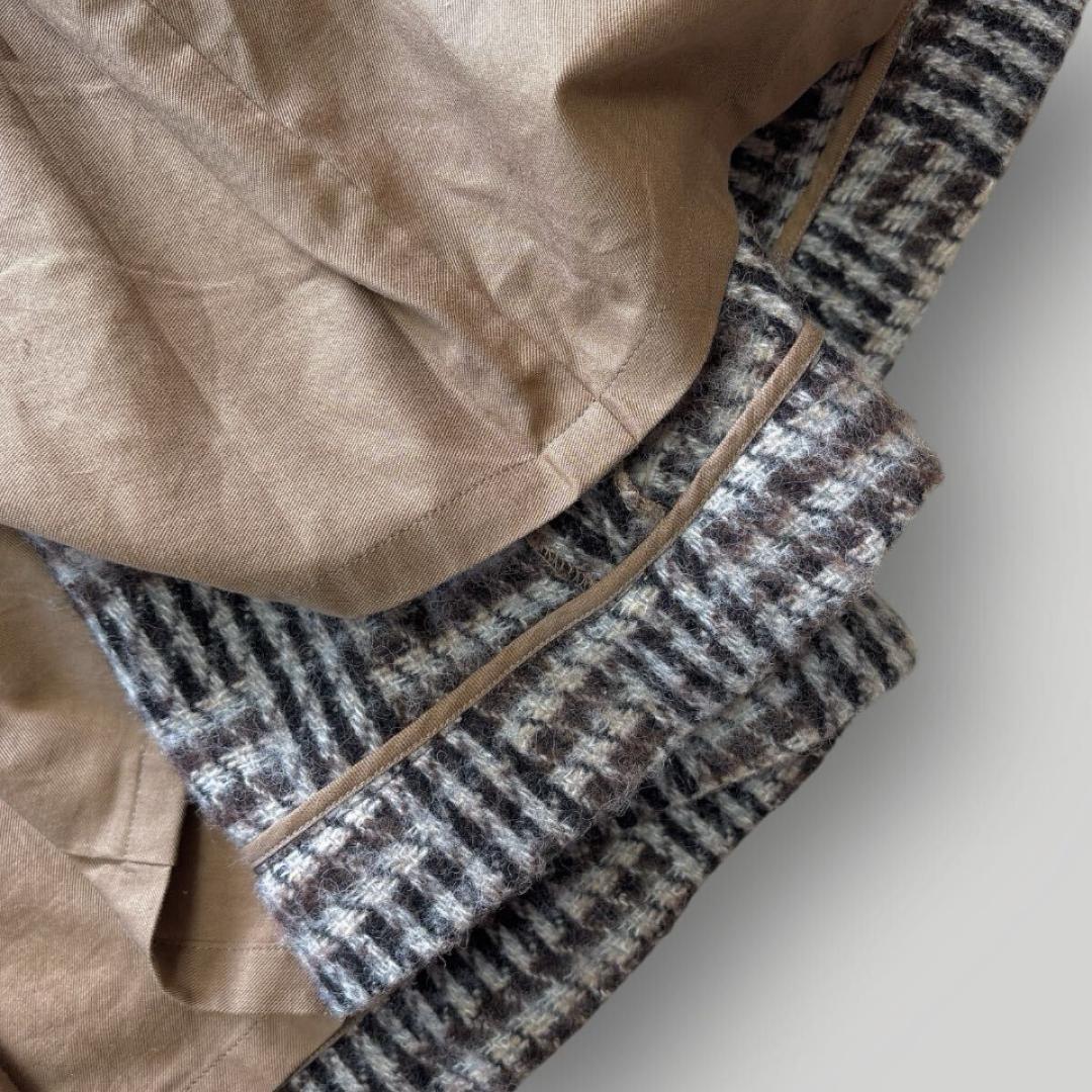 Cotton House Aya コットンハウスアヤ 起毛 チェックロングコート