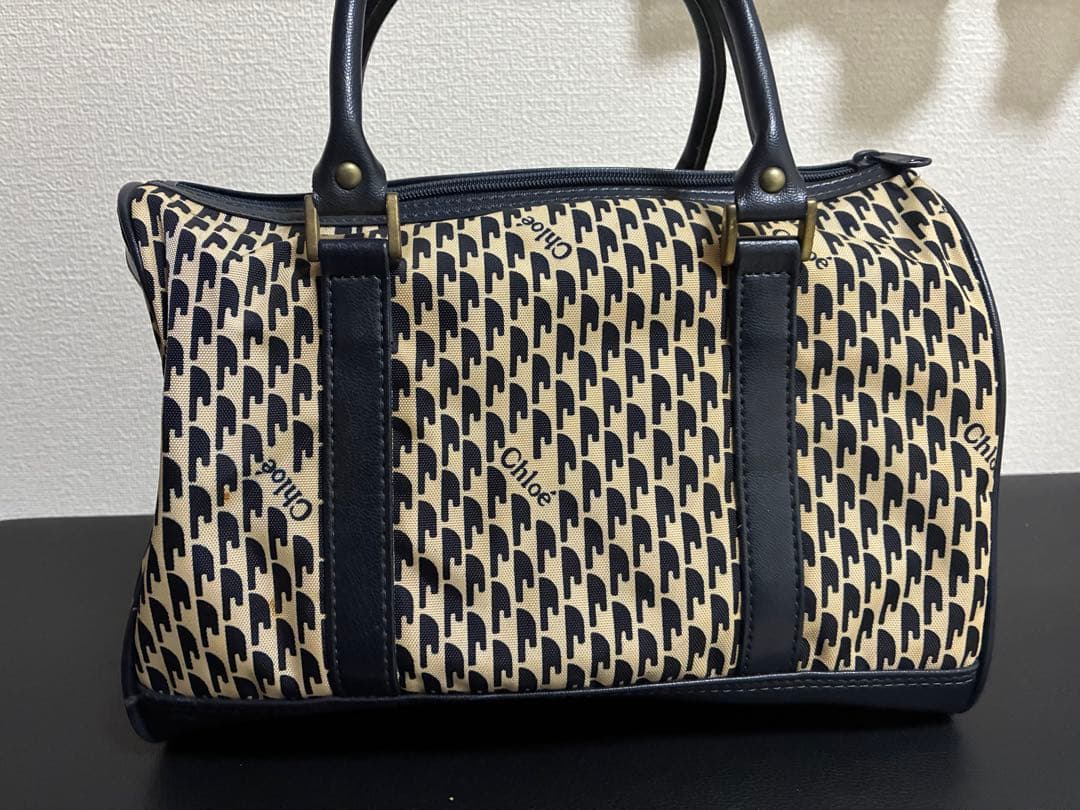 Chloe クロエ ボストンバッグ ハンドバッグ モノグラム　ヴィンテージ