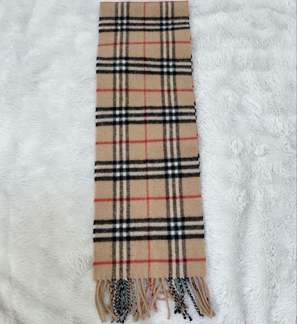 BURBERRY バーバリー マフラー ノバチェック 混紡 ベージュ