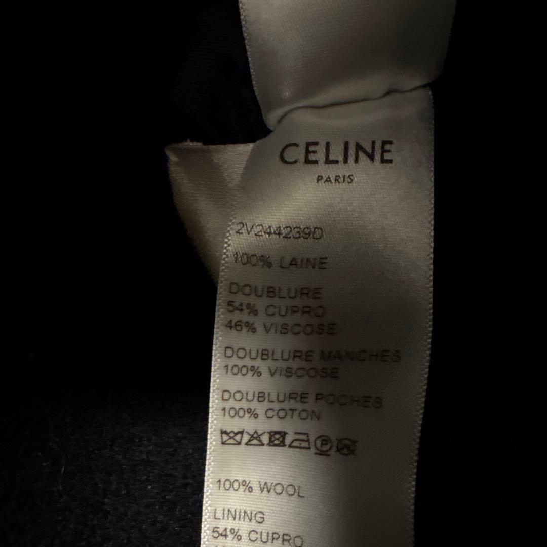 CELINE 19SS ブラック ダブルブレストジャケット　44