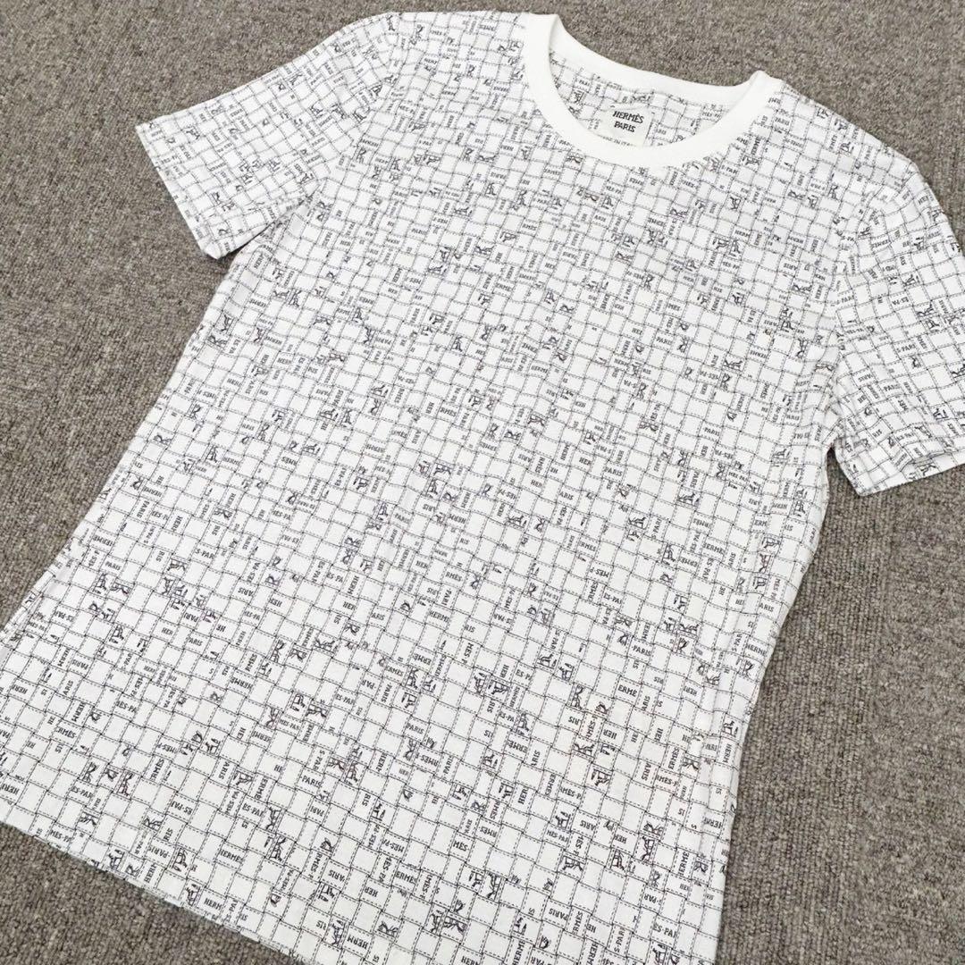 HERMES　エルメス　ボルデュック　コットン　Tシャツ サイズ38 ロゴ