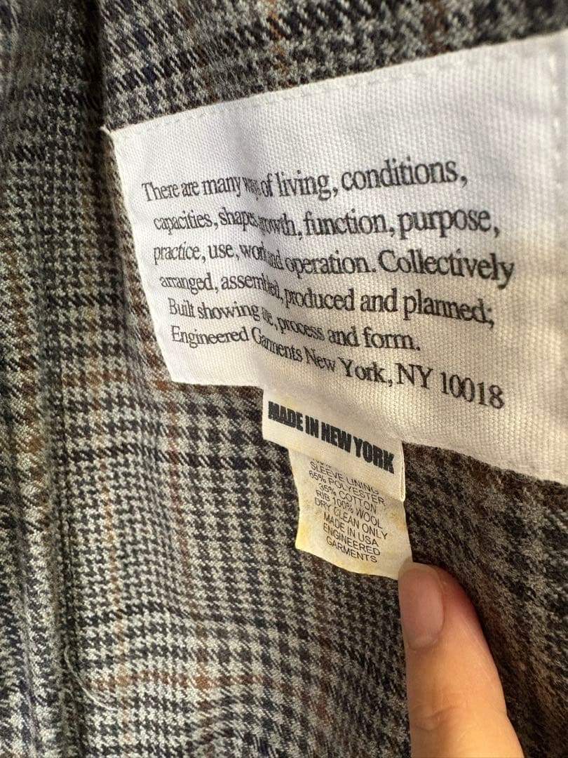 ENGINEERED GARMENTS XS ダークグレー ジャケット