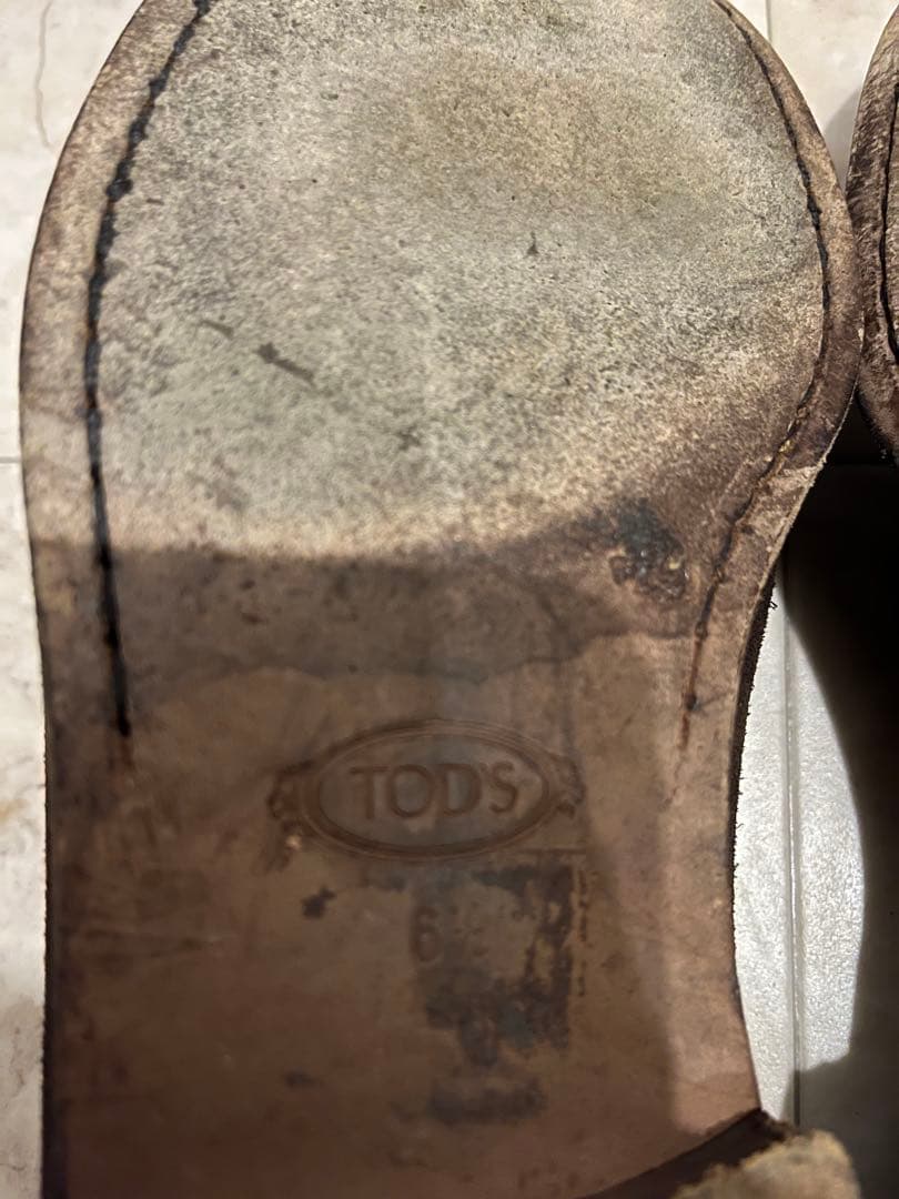 TOD'S トッズ レザー モカシン ローファー ブラウン 6 1/2 美品