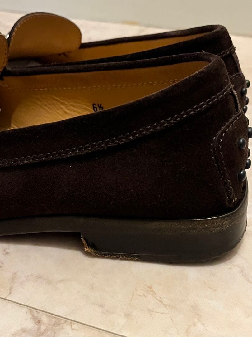 TOD'S トッズ レザー モカシン ローファー ブラウン 6 1/2 美品