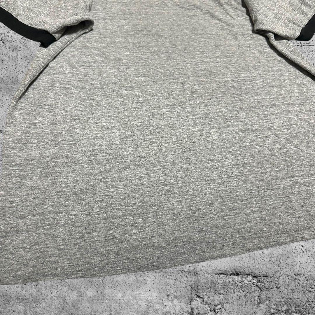 【美品】ヒステリックグラマー リンガーTシャツ ヒスガール センターロゴ グレー