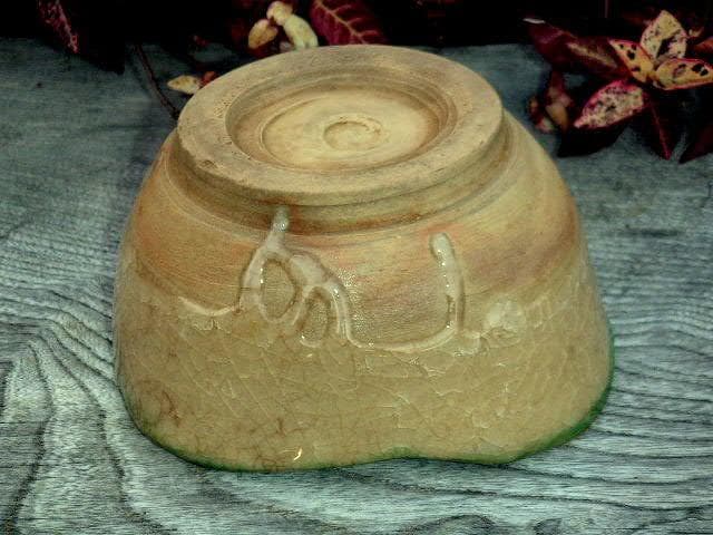 ♥茶碗　織部風　手造り　小鉢　無銘　骨董品