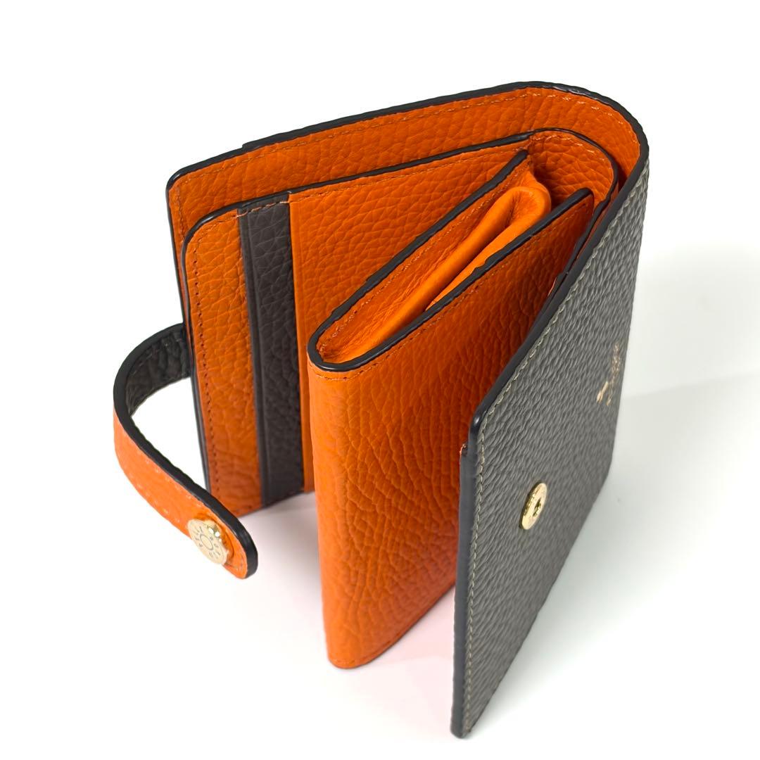 【未使用美品】PELLE BORSA ペレボルサ　 二つ折り財布　トープ