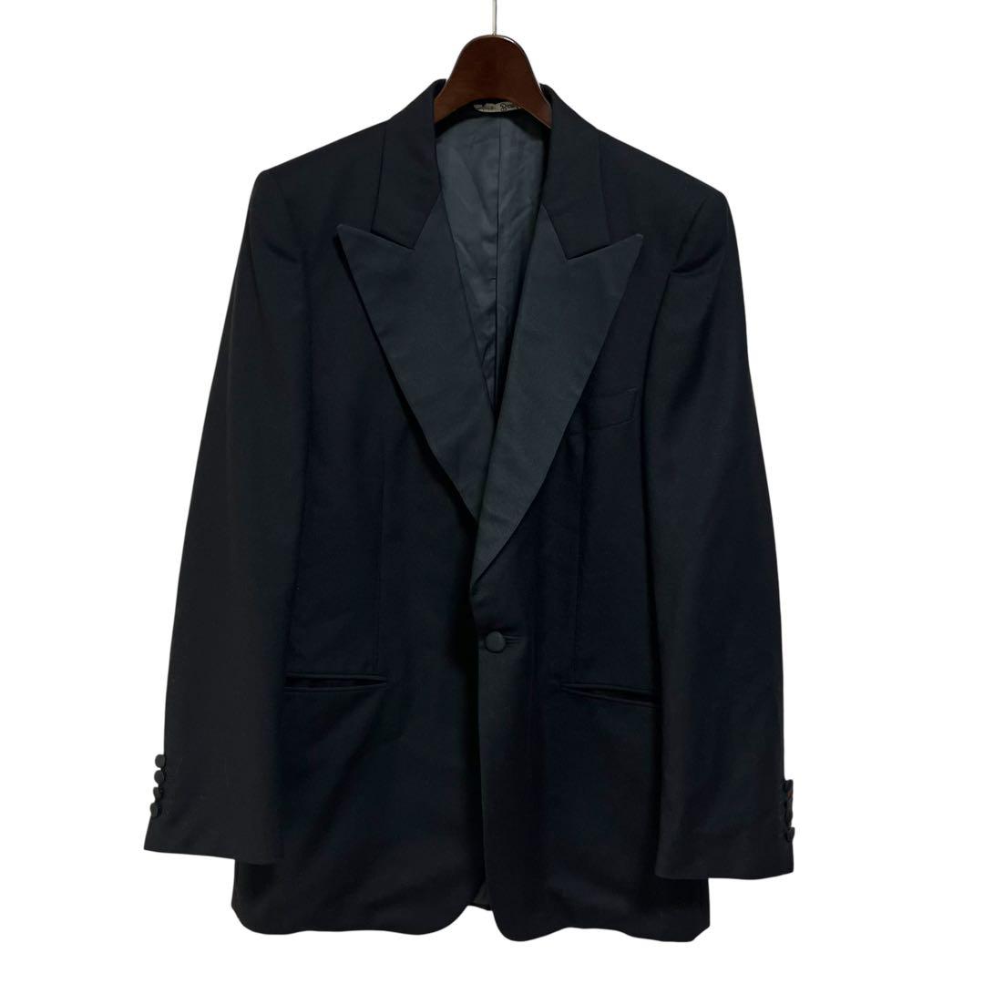 ※NN 80s LANVIN 1Bテーラードジャケット ブラック ヴィンテージ