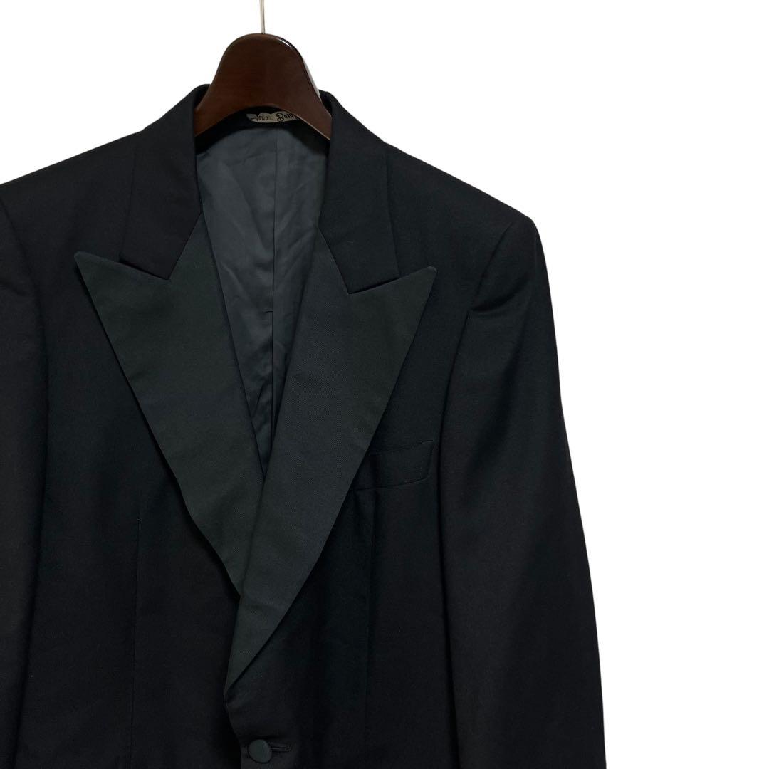 ※NN 80s LANVIN 1Bテーラードジャケット ブラック ヴィンテージ