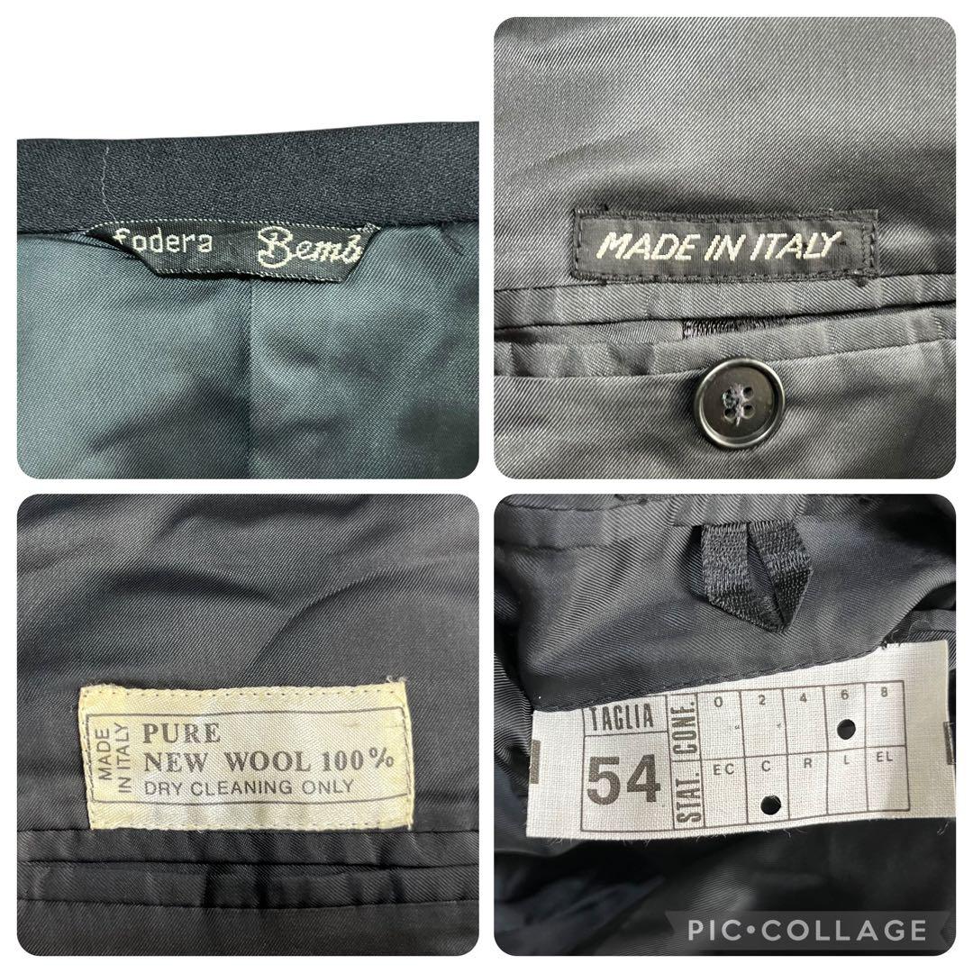※NN 80s LANVIN 1Bテーラードジャケット ブラック ヴィンテージ