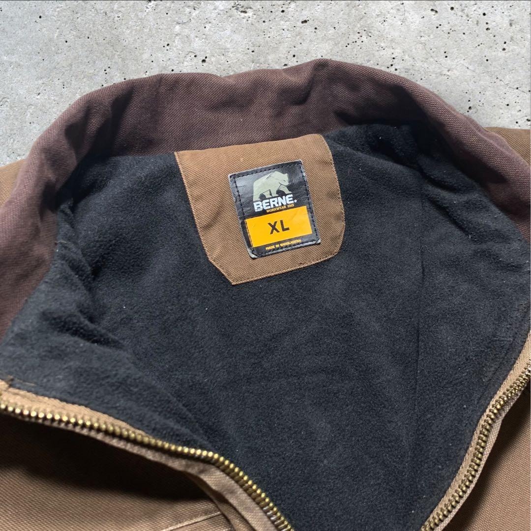【えびちゃん 】BERNEデトロイト企業刺繍ロゴダック地ワークジャケット