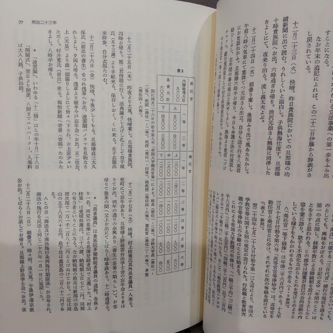 穂積歌子日記 　穂積陳重 渋沢栄一　みすず書房　日本近代史 明治史 明治文化