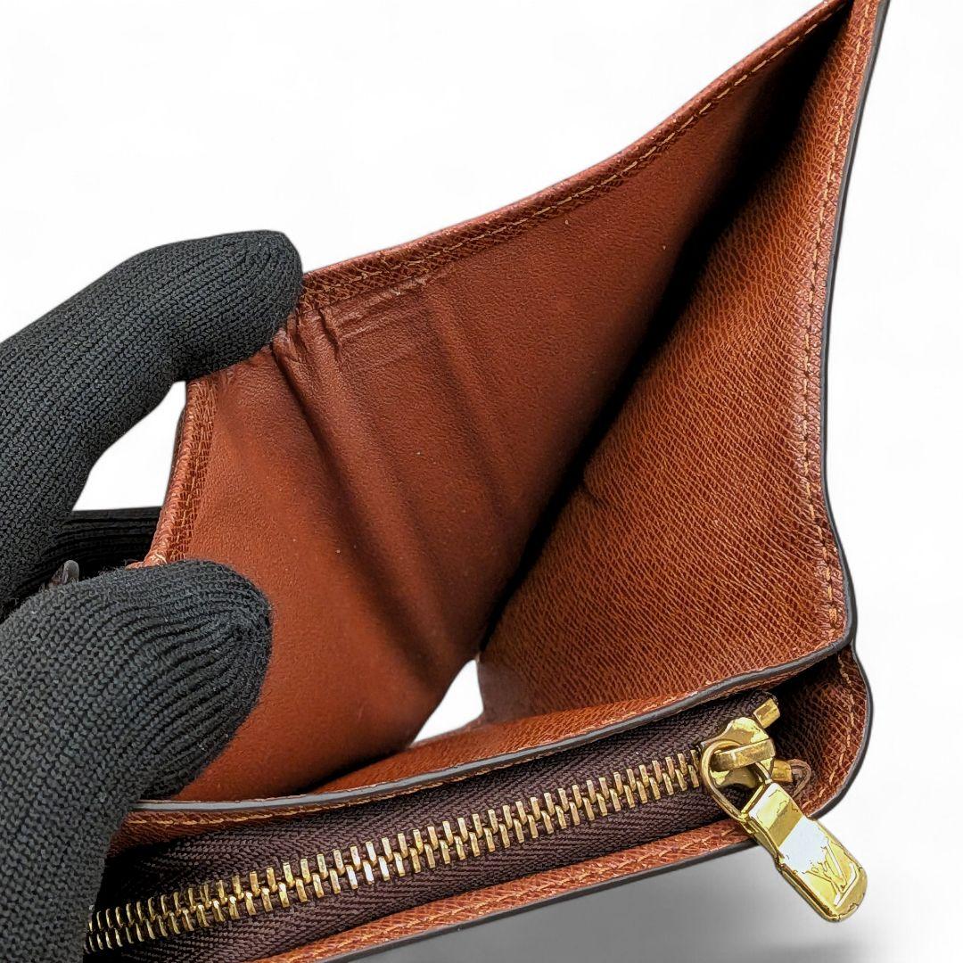 良品 ルイヴィトン モノグラム コンパクトジップ 二つ折り財布 ①