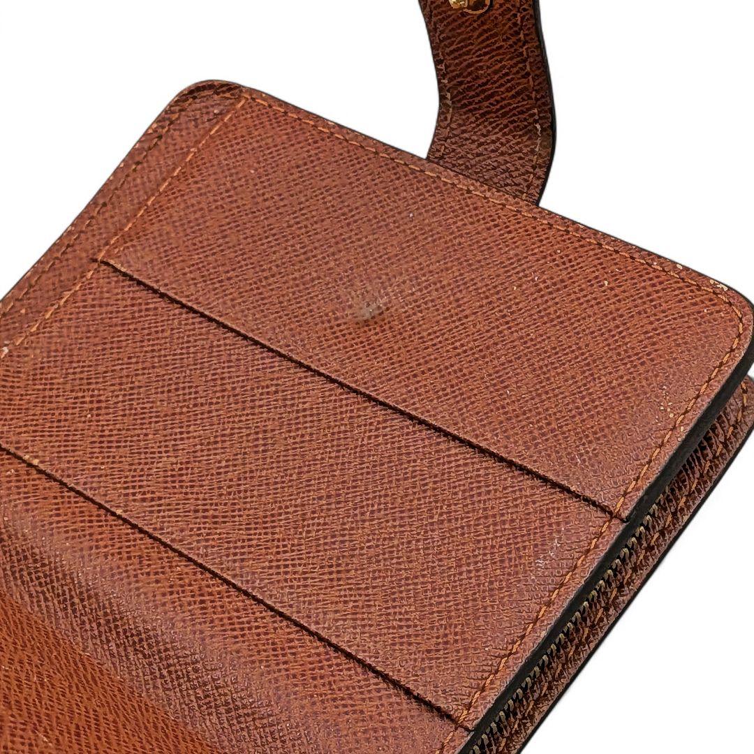 良品 ルイヴィトン モノグラム コンパクトジップ 二つ折り財布 ①