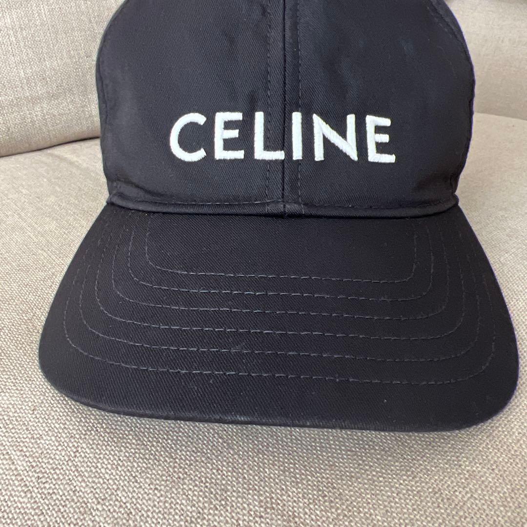 売約済み　CELINE ベースボールキャップ ブラック　L
