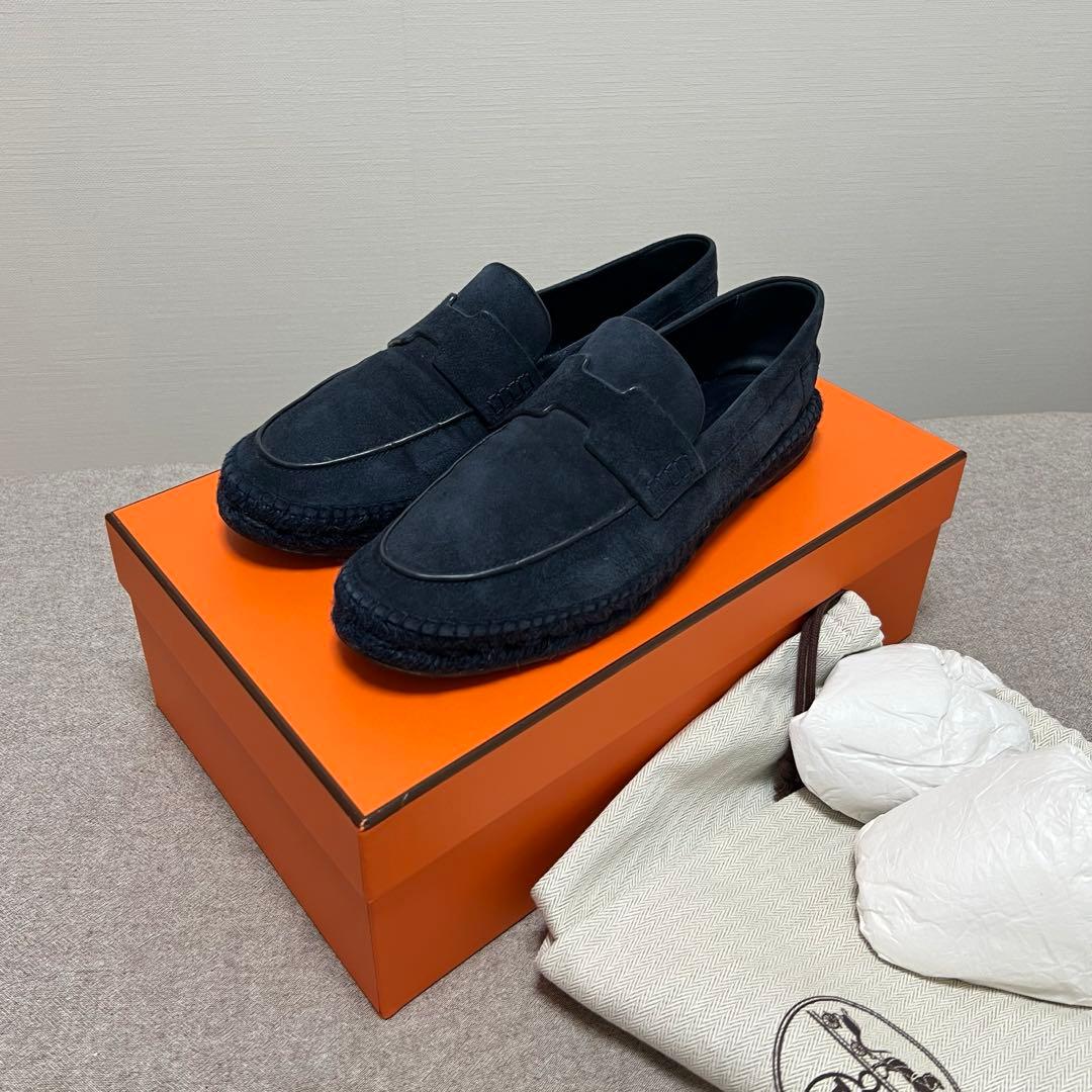 エルメス メンズ スリッポン エスパドリーユ トリップ Trip 41 美品