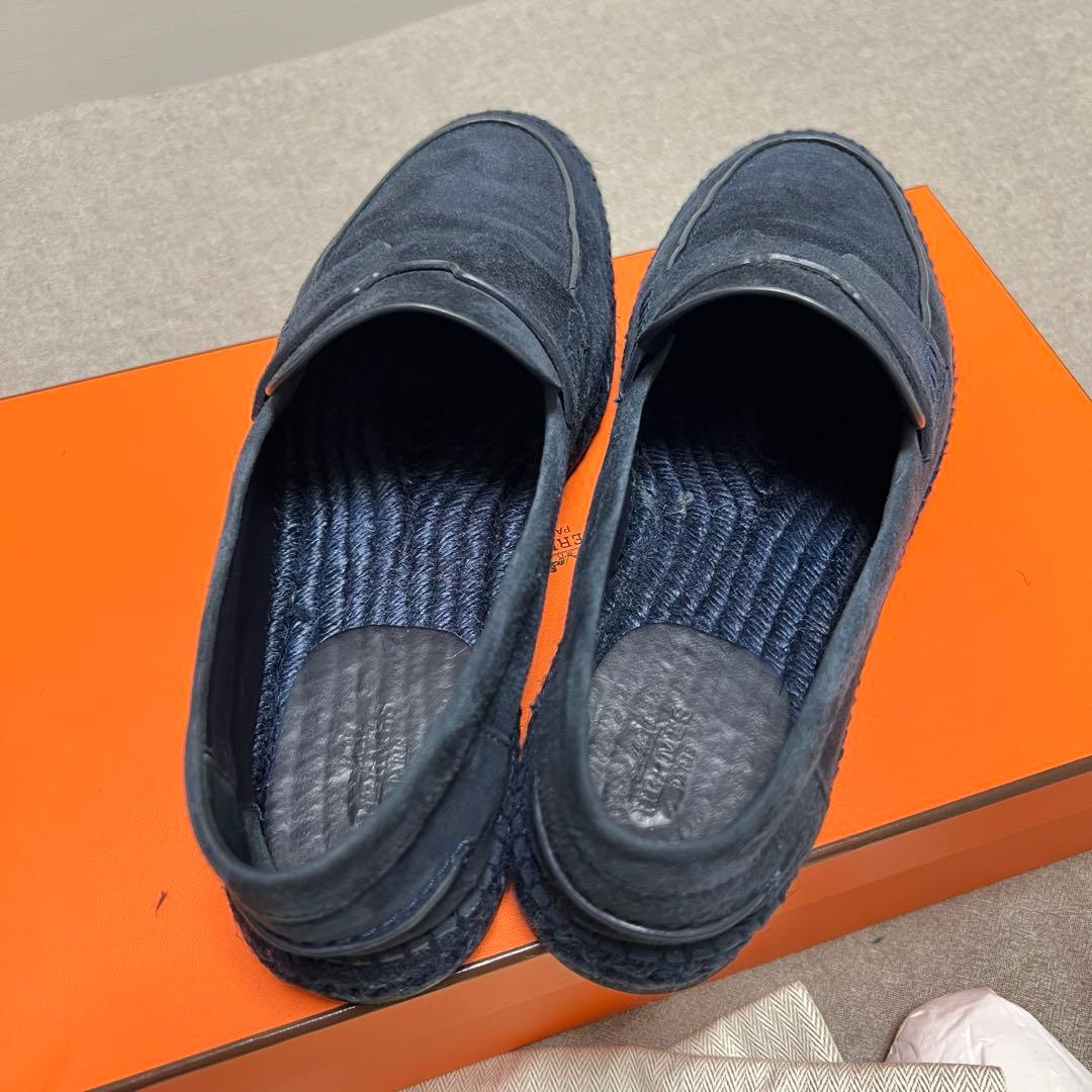 エルメス メンズ スリッポン エスパドリーユ トリップ Trip 41 美品