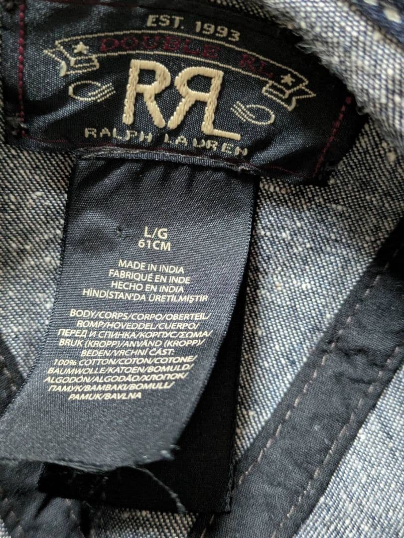 RRL ダブルアールエル ウォバッシュ ワークキャップ Lサイズ ラルフローレン