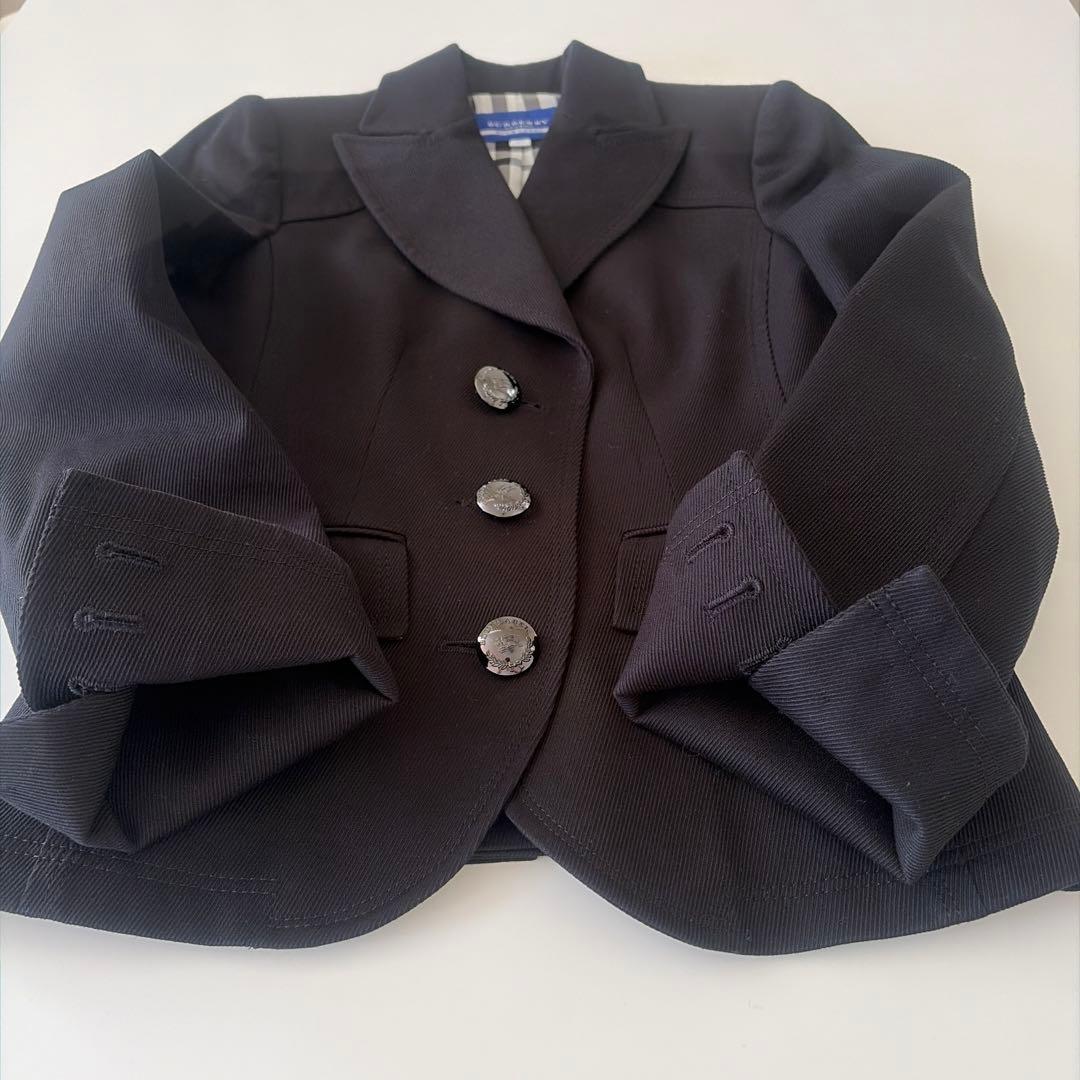 【美品】　バーバリー　ブルーレーベル　ジャケット　裏地ノバチェック　黒 38