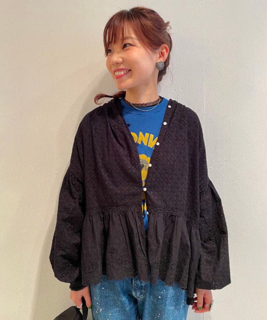 BEAMS BOY コットン ブッシュ スカート & カットワーク スモック