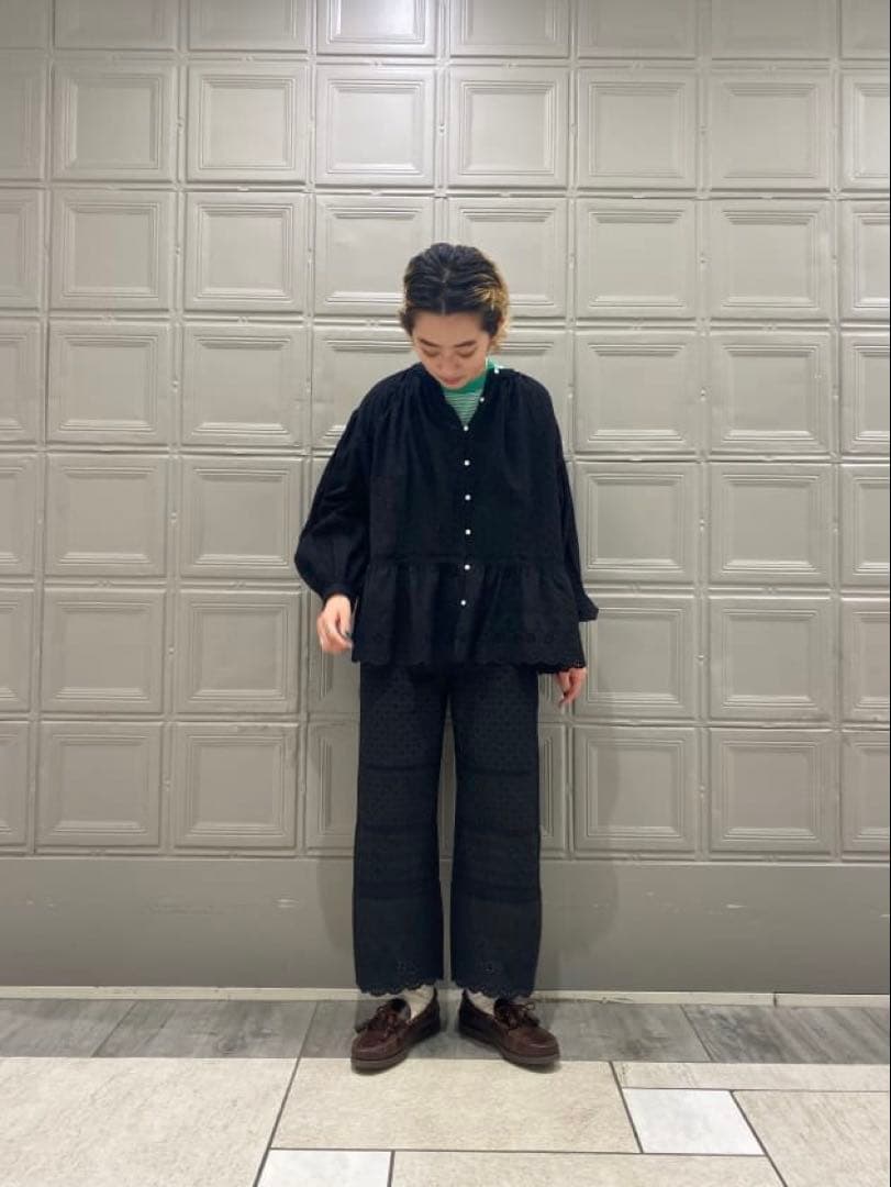 BEAMS BOY コットン ブッシュ スカート & カットワーク スモック