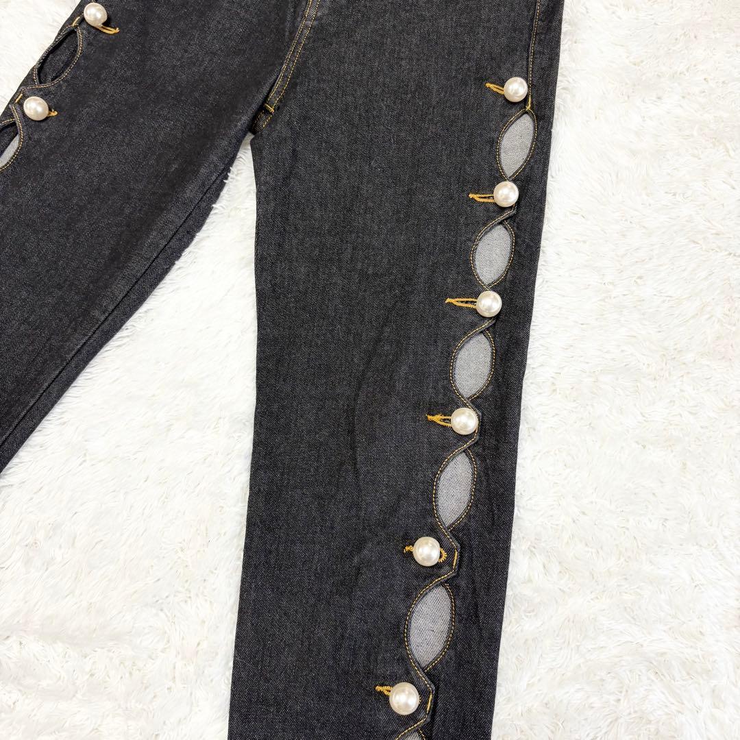 パンツ PAMEO POSE Spiral Pearl Skinny Denim
