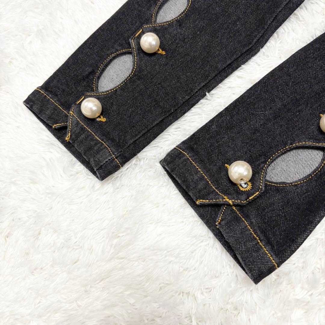 パンツ PAMEO POSE Spiral Pearl Skinny Denim