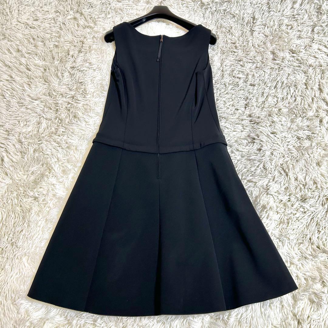 美品✨フォクシー 春に◎ノースリーブ ワンピース ドレス 黒 38