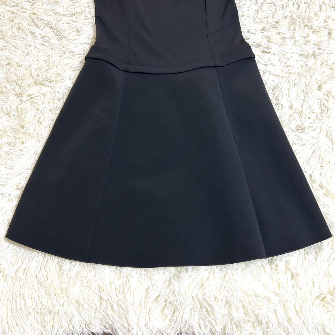 美品✨フォクシー 春に◎ノースリーブ ワンピース ドレス 黒 38