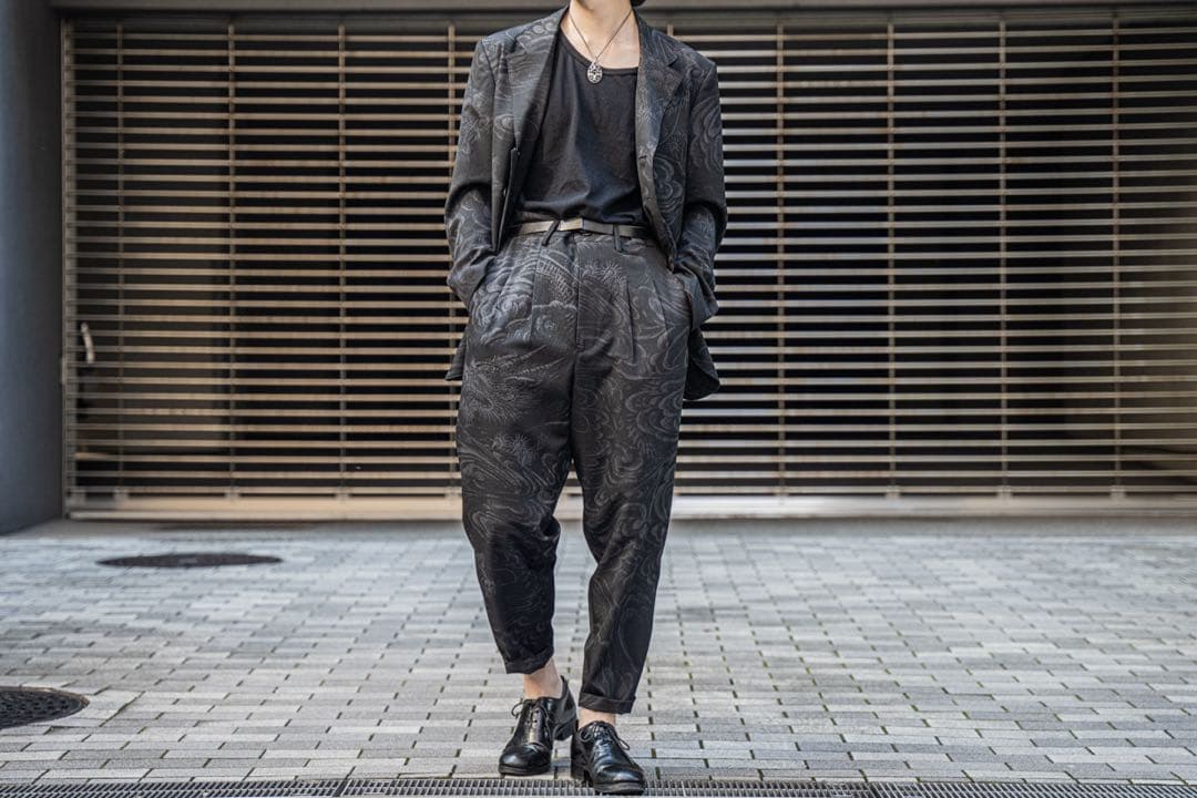 Yohji Yamamoto POUR HOMME 22aw 龍抜染セットアップ