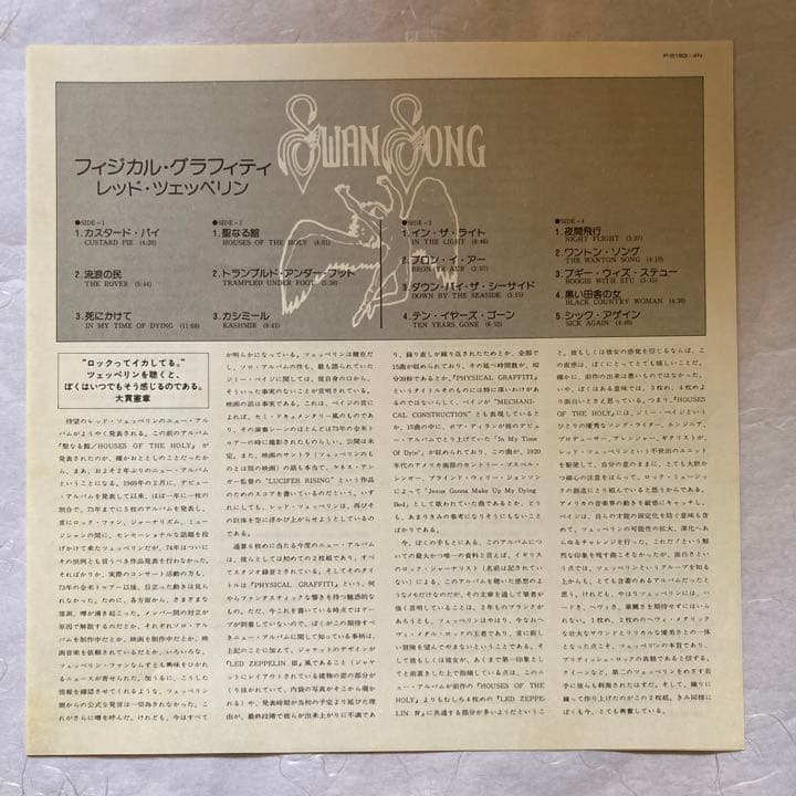 【LP】LED ZEPPELIN フィジカル・グラフィティ　ポスター無し