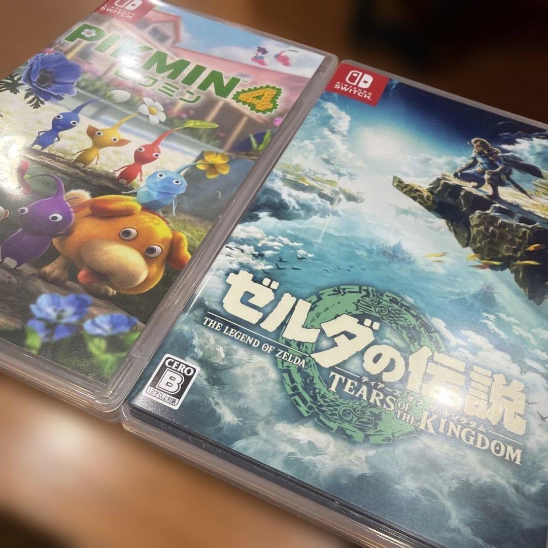 Switch ソフト　ピクミン4 と　ゼルダの伝説　ティアーズオブザキングダム