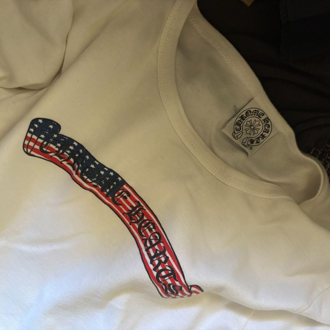 レアクロムハーツ　アメリカン国旗ロゴTシャツ　★oo42