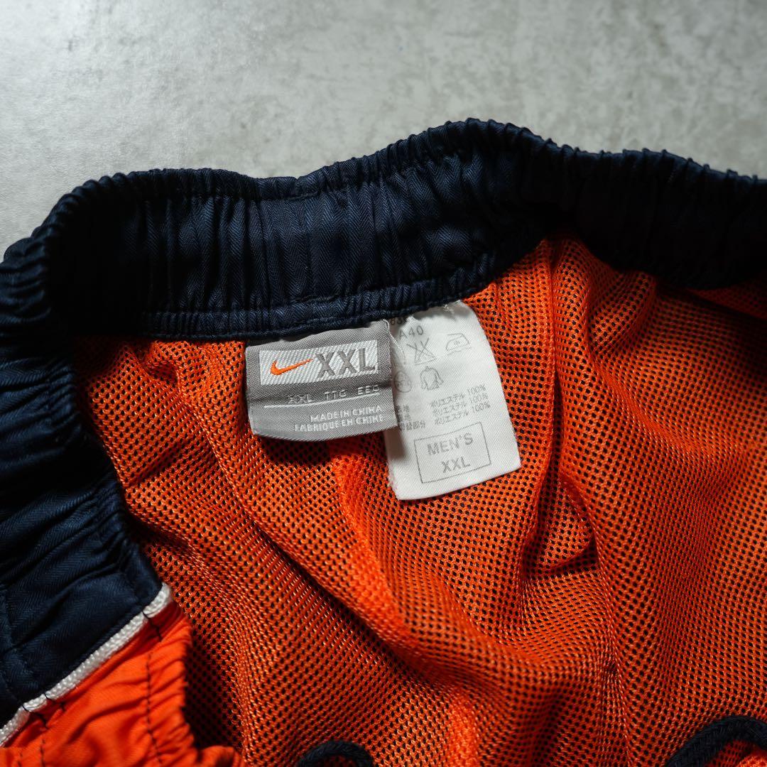 00s NIKE ナイロンパンツ バギーワイド ネイビー オレンジ 平成 y2k