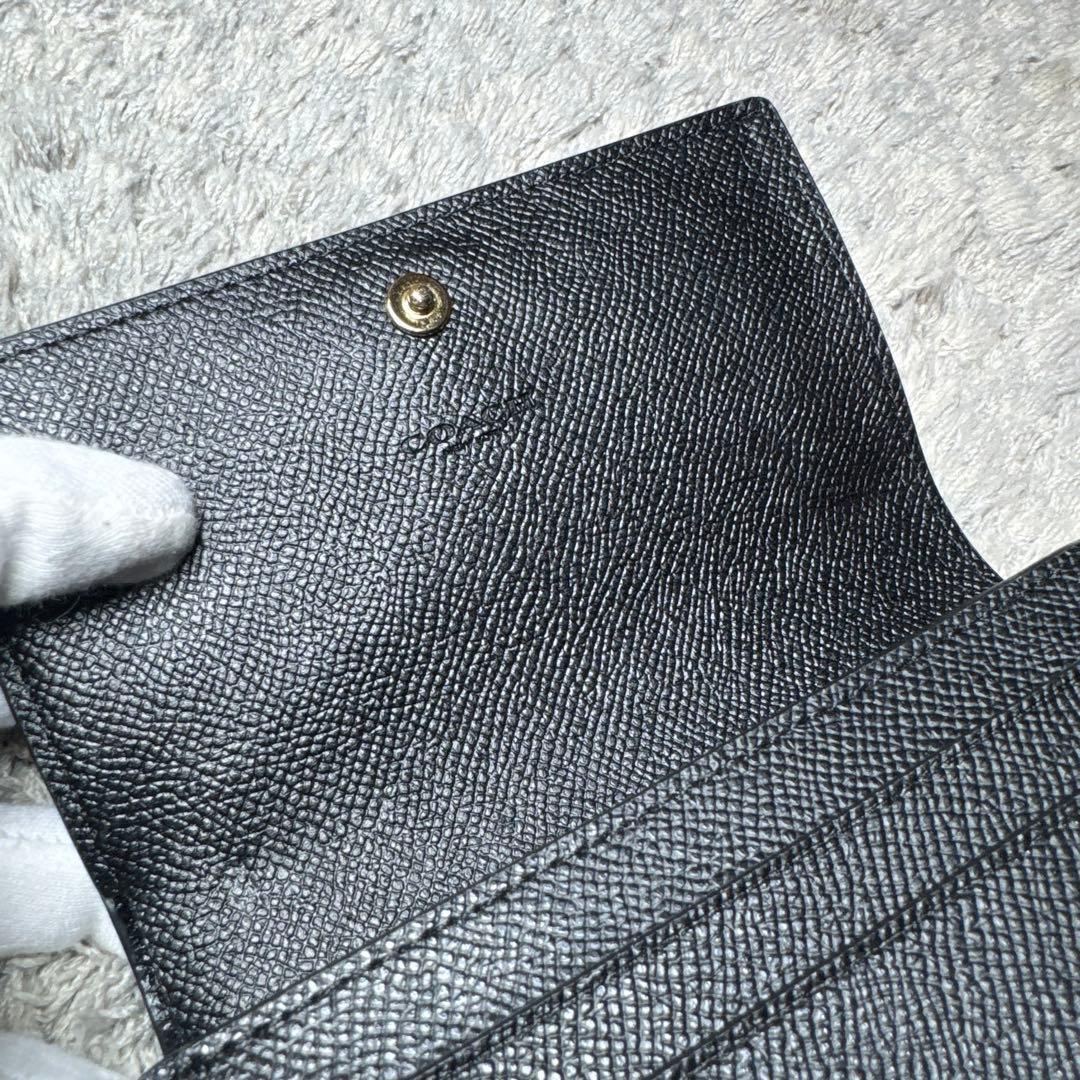 【未使用】COACH コーチ 二つ折り財布 ブラック ゴールドロゴ