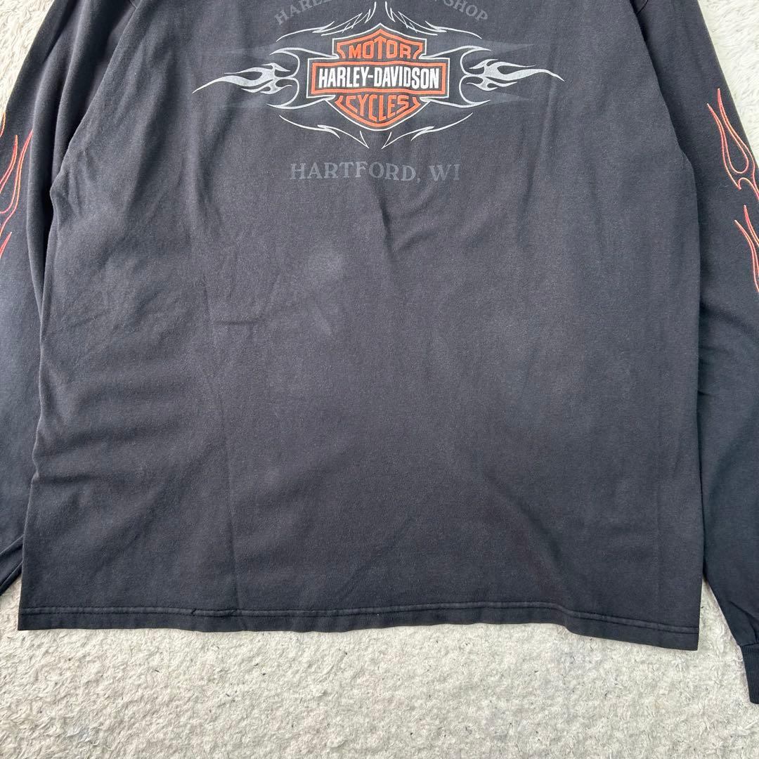 【希少】Harley-Davidson 長袖 ロンT ファイヤー フレイム XL
