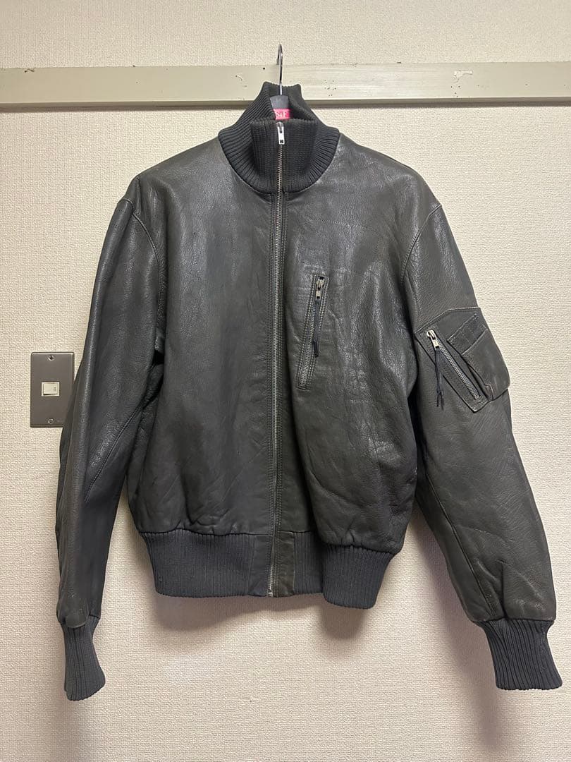 70s ドイツ軍ヘリクルーレザーフライトジャケット　マルジェラ