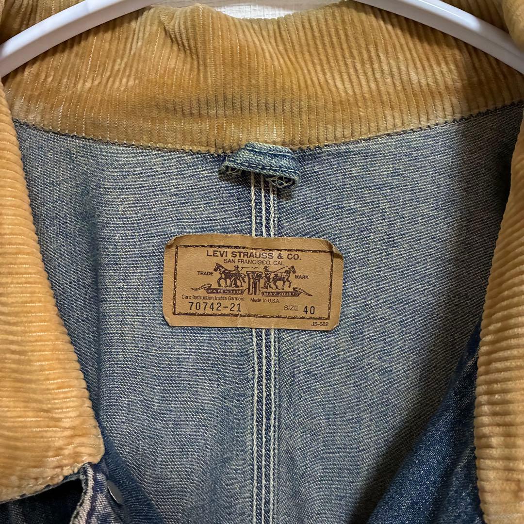 90sUSA製Levi's70742-21 デニムカバーオール サイズ40
