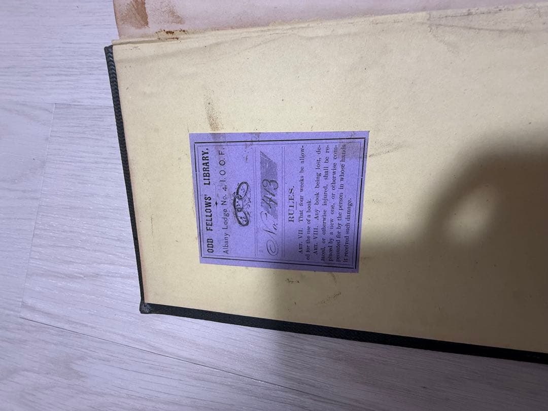 【歴史書】古書1864年 南北戦争史 金箔装飾 / 米国ロッジ蔵書印あり