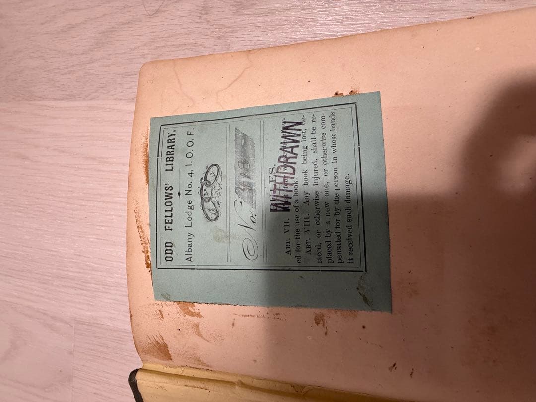 【歴史書】古書1864年 南北戦争史 金箔装飾 / 米国ロッジ蔵書印あり