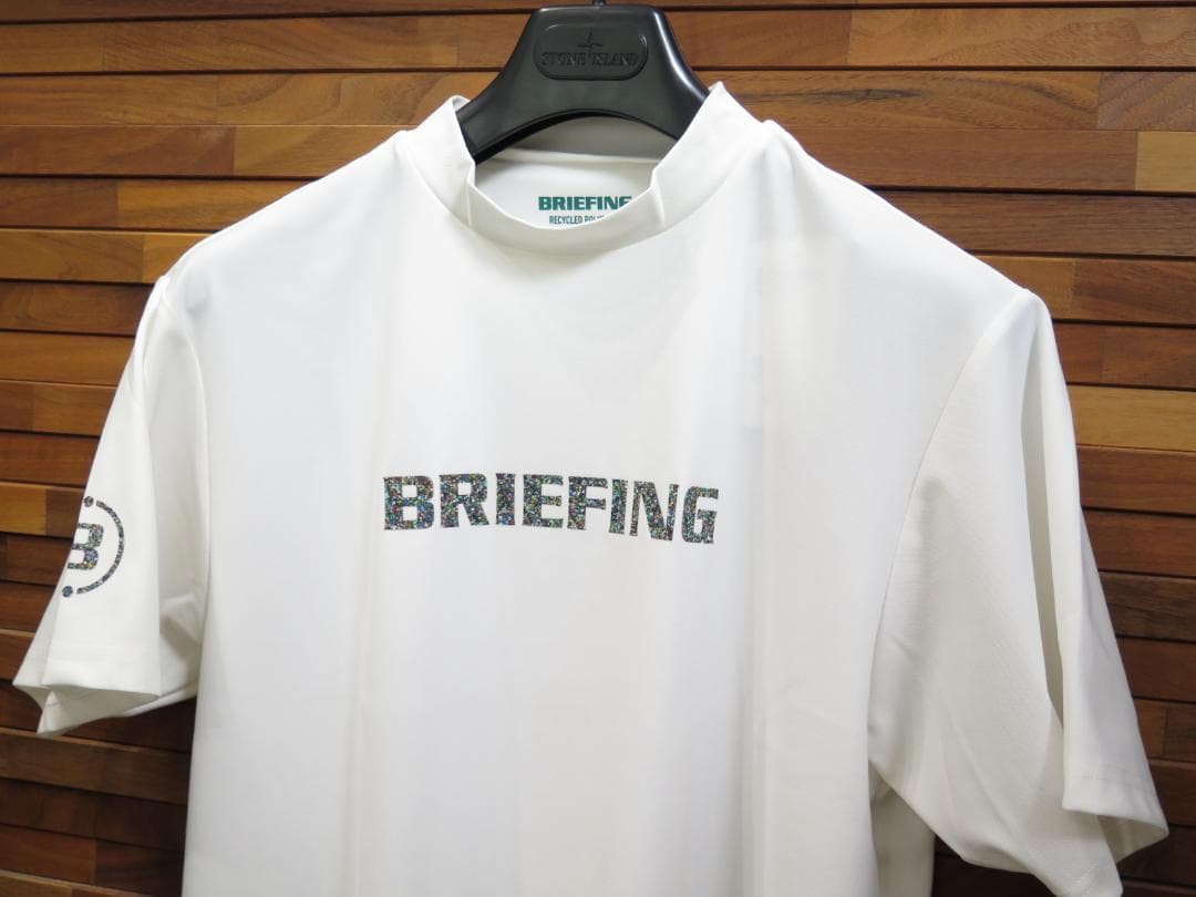 ⓂBRIEFING GOLFブリーフィングゴルフEARTHハイネック半袖シャツ白