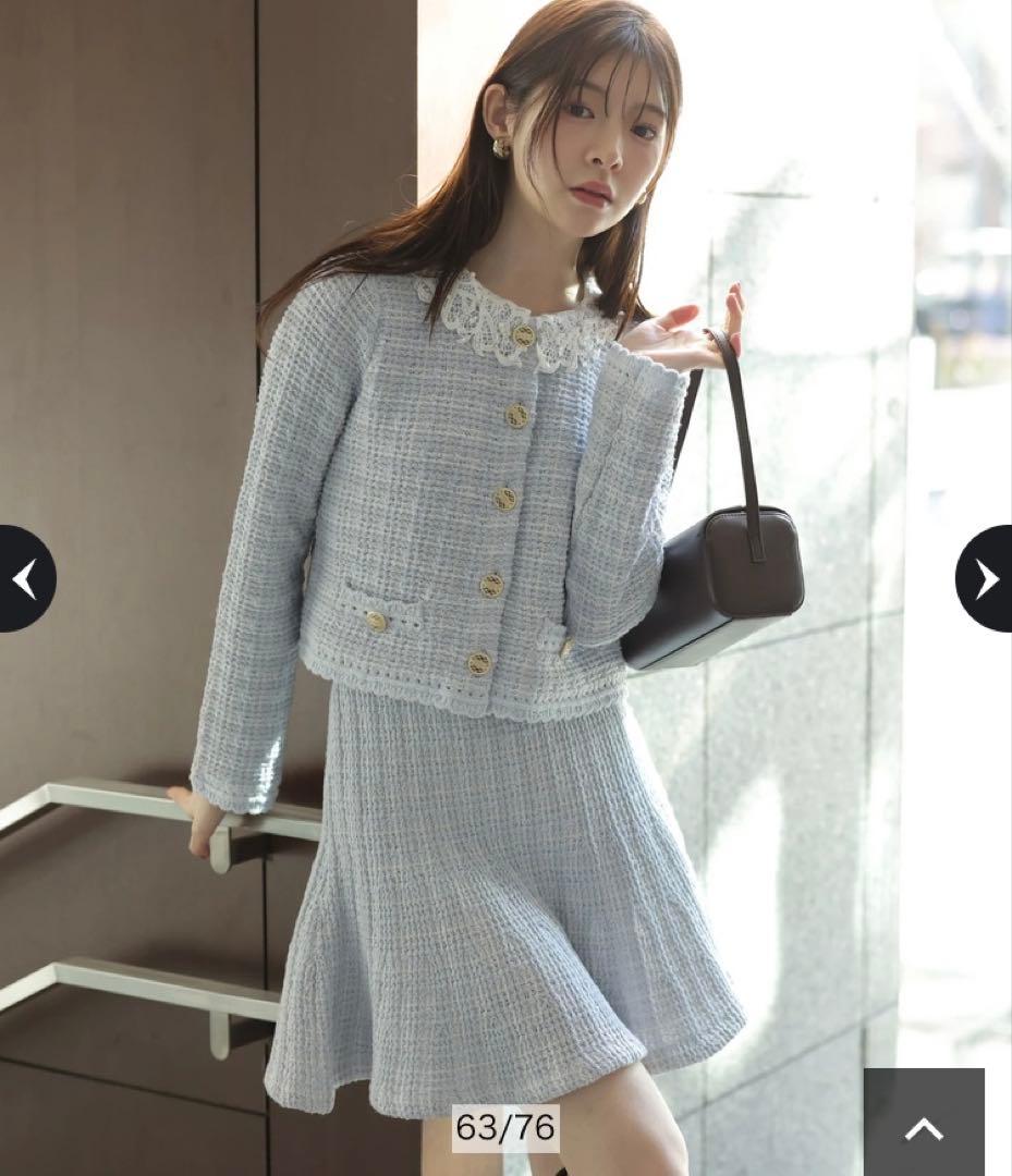 トップス Rirandture Lace Collar Knit Jacket