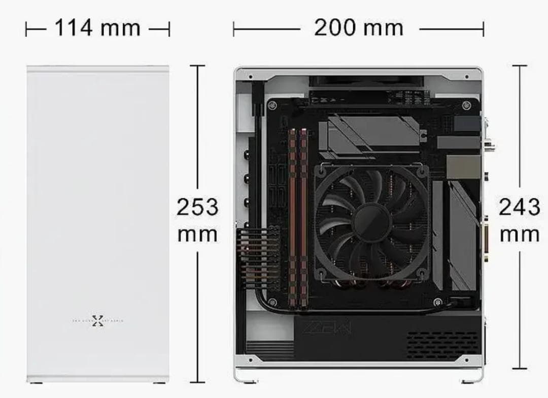 Braveman A1 ZZAW Mini-ITX向け フルアルミPCケース