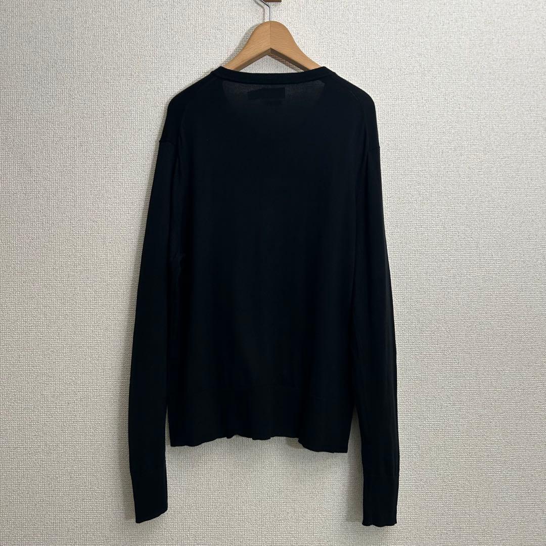 【美品】ポロラルフローレン ピマコットン カーディガン 刺繍ロゴ 黒 XL