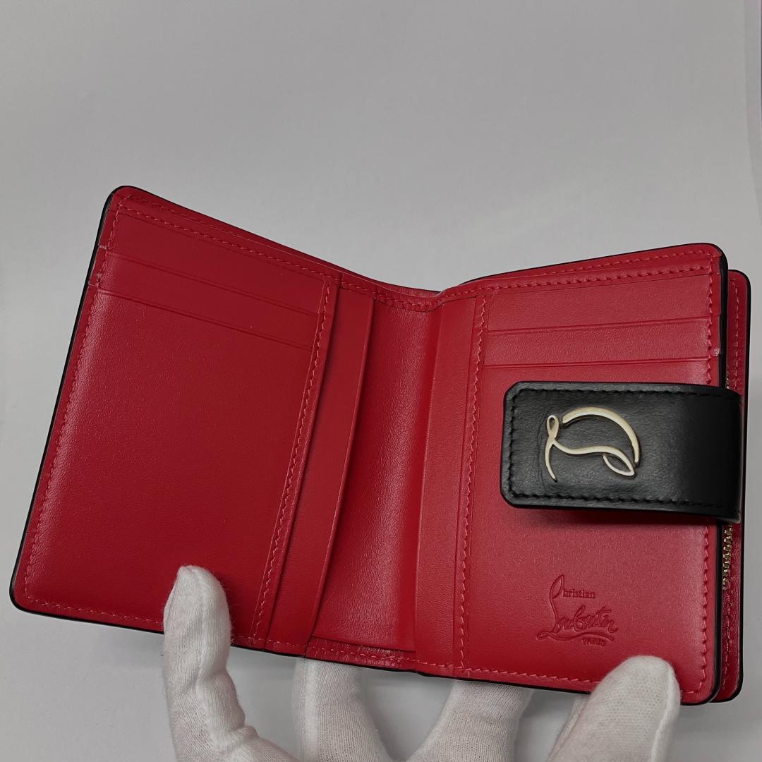 【美品】ルブタン LOUBI54 二つ折り財布 カーフレザー