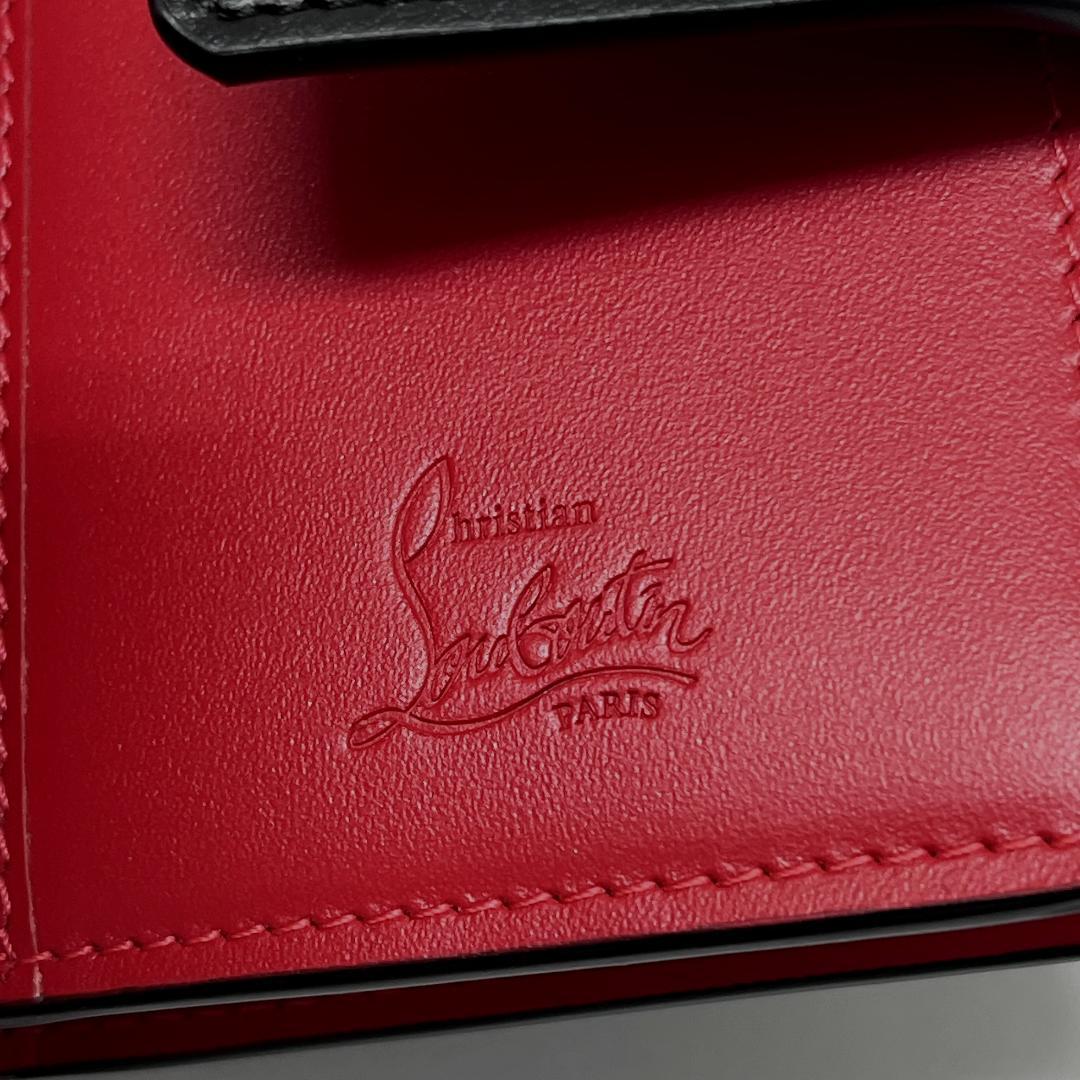 【美品】ルブタン LOUBI54 二つ折り財布 カーフレザー