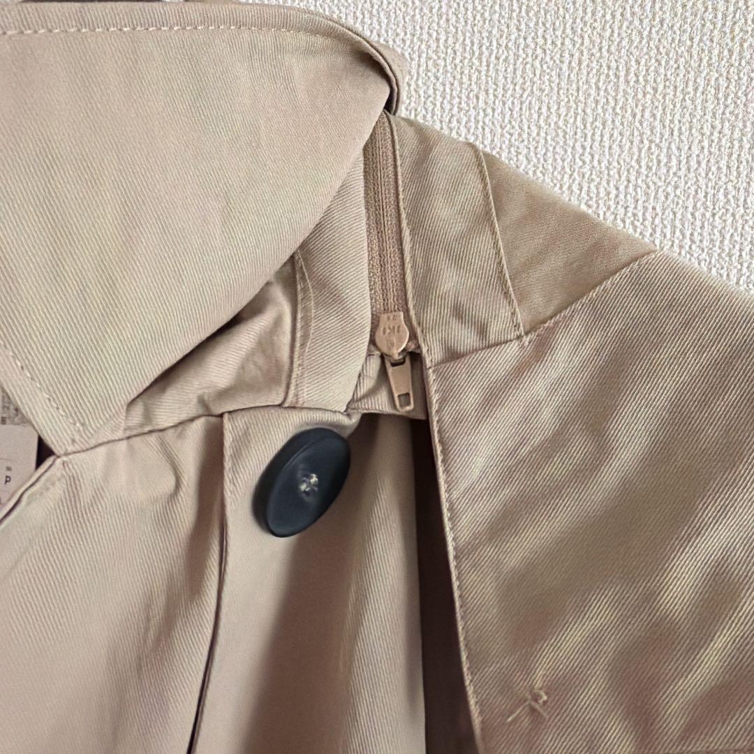 新品＊ZARA ショートトレンチコート 取り外し可能フード付き ライトキャメル