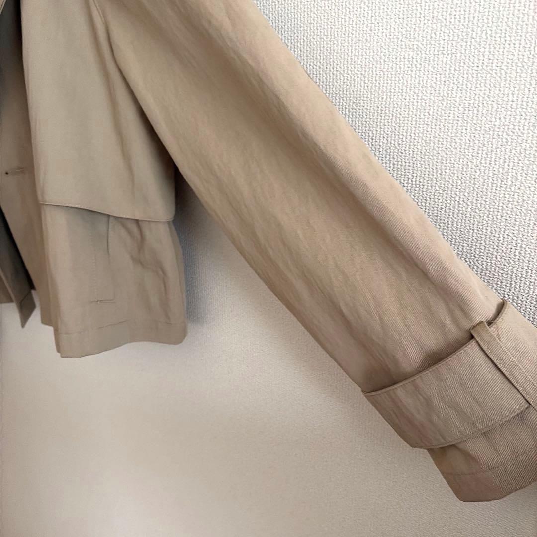 新品＊ZARA ショートトレンチコート 取り外し可能フード付き ライトキャメル