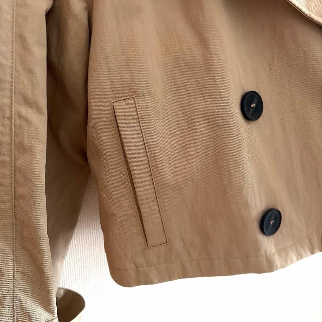 新品＊ZARA ショートトレンチコート 取り外し可能フード付き ライトキャメル